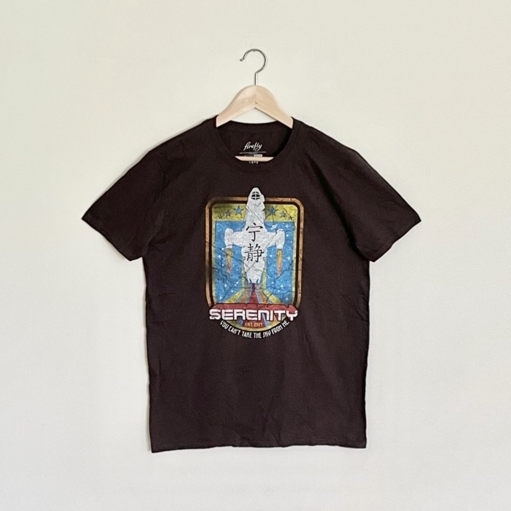 NEW Firefly 2017 Serenity Ship Graphic Brown T Shirt Men’s M Geek Fuel Exclusive